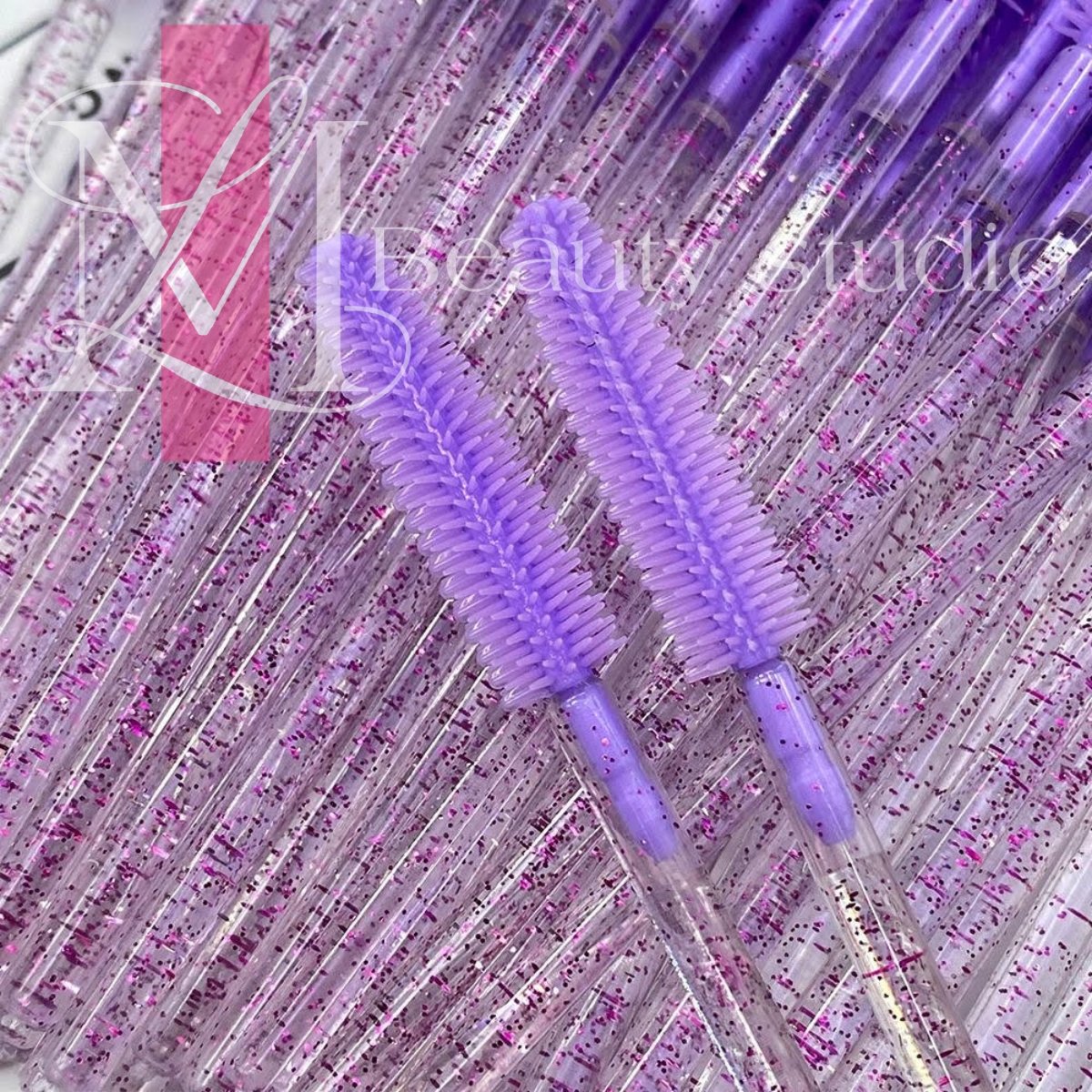 Blakstienų ir antakių šukavimo šepetėliai silikoniniai (50 vnt.) - Image 2