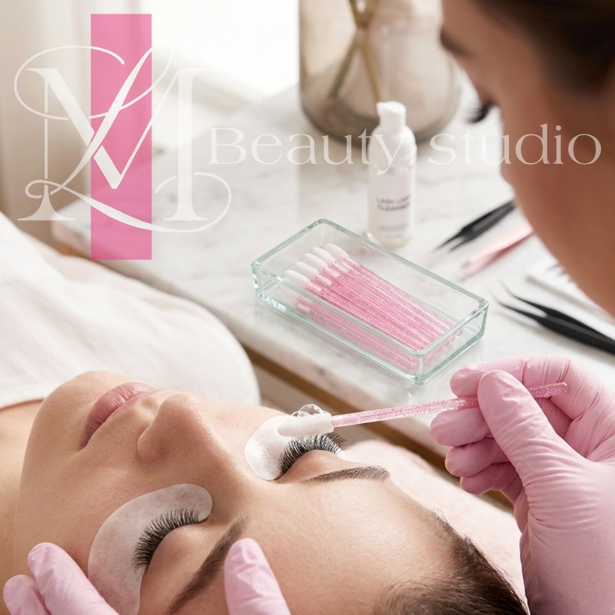 Vienkartiniai aplikatoriai blakstienų plovimui (50 vnt.) - Image 2